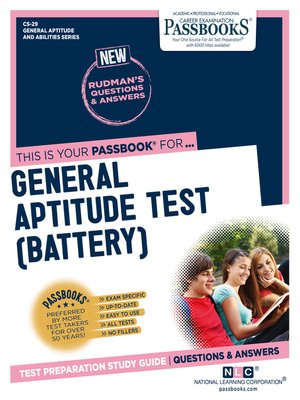 cover image of GENERAL APTITUDE TEST (BATTERY)